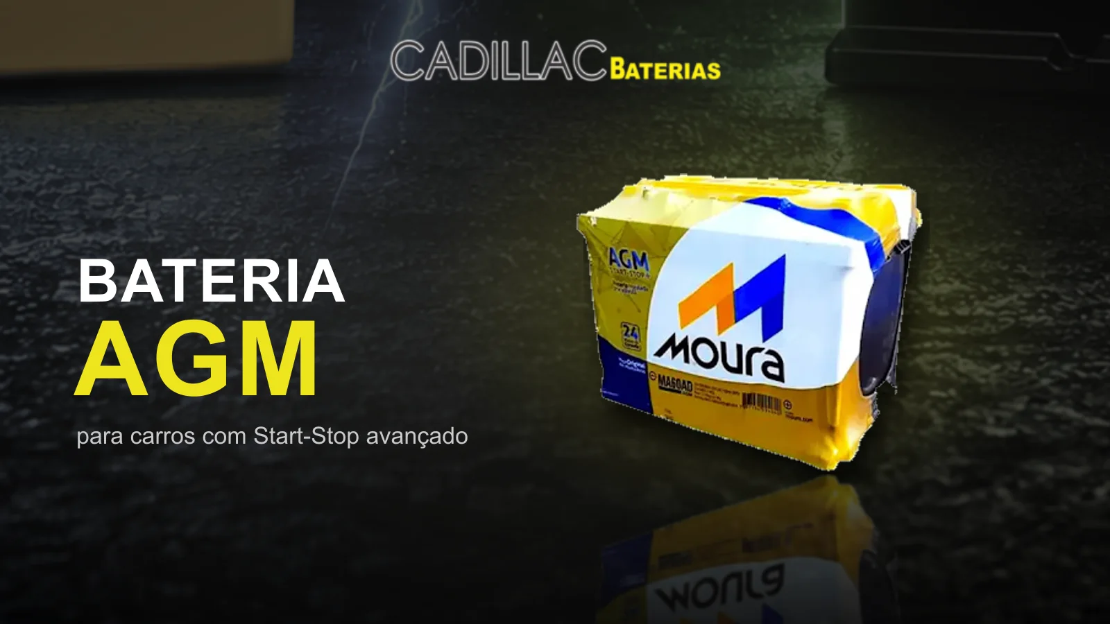 Bateria Moura AGM para carros com Start-Stop